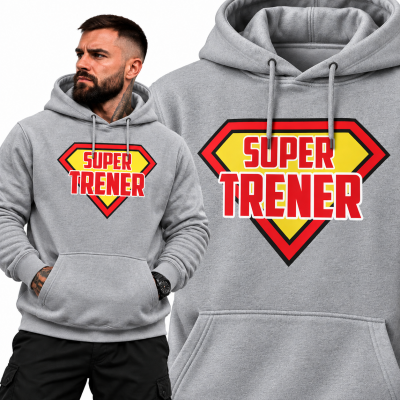 BLUZA Z KAPTUREM NA SIŁOWNIĘ SUPER TRENER